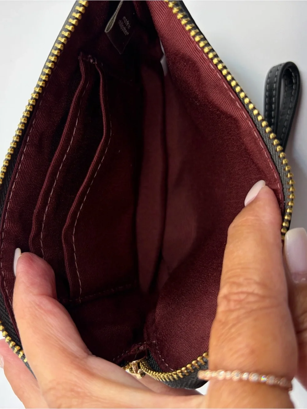 Coach Brown & Black Signature Wristlet Clutch